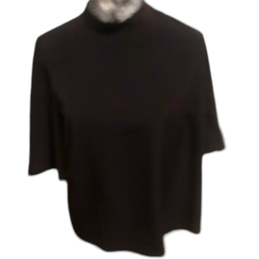 H&M size  XL black top with open back cut out bell 3/4 bell sleeves oversized